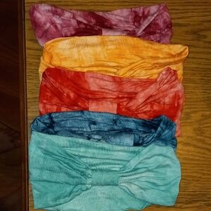Tie-Dye Patterned Headbands Set of Six